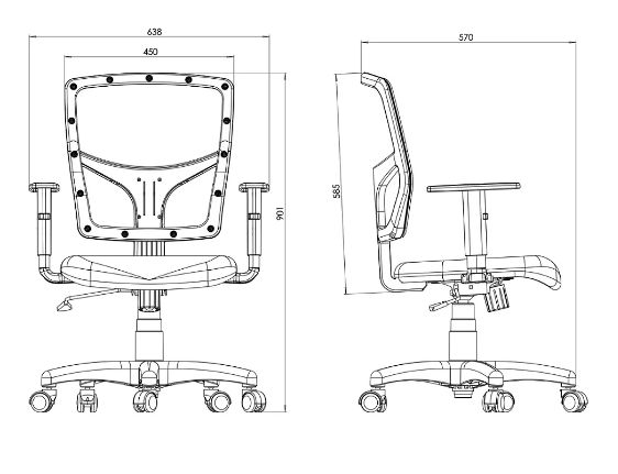 Cadeira Eco Relax Giratória com Braços 5